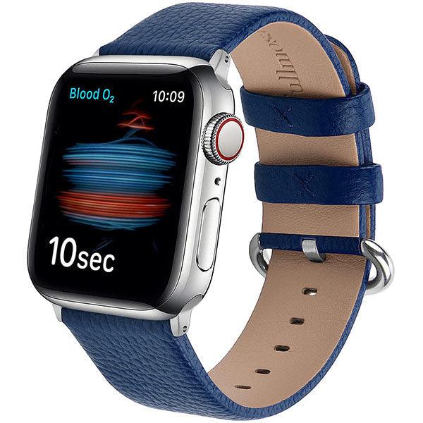 Fullmosa Leather Watch Band for Apple Watch 42/44/45mm Blue - Future Store