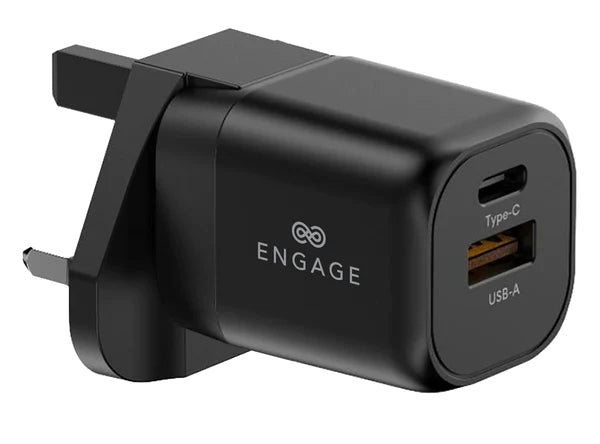 ENGAGE DUAL PORT 20W PD FAST CHARGER WITH INTERCHANGEABLE ADAPTER - MN9V