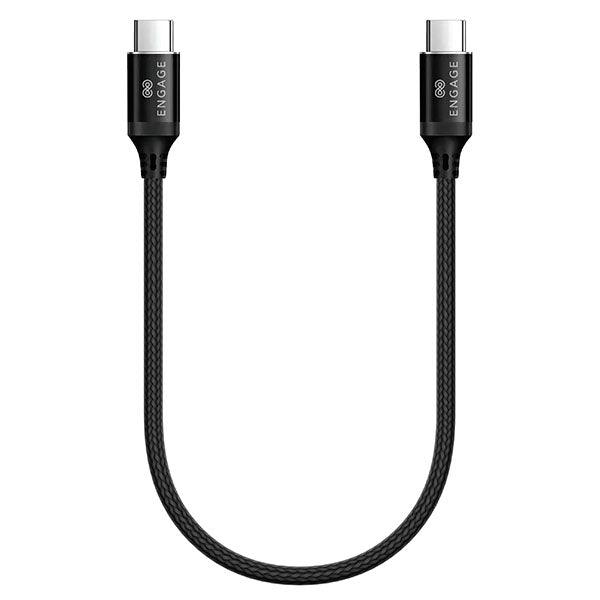 Engage PD 100W Type-C to Type-C Cable 30 cm Black - Future Store