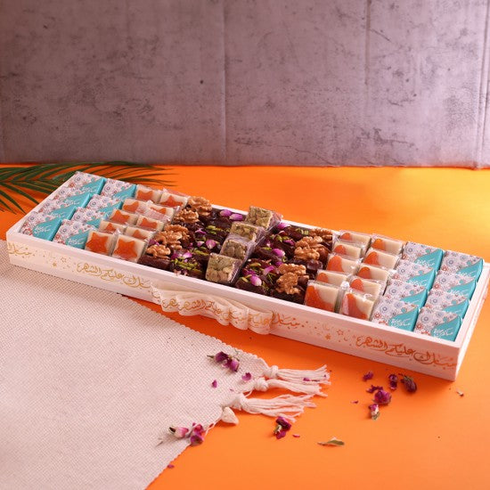 Ramadan Rectangular Box Marzipan Qamar Din Date Chocolate