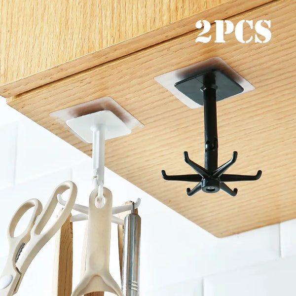 Kitchen Hooks 360 Degrees Rotates - 1/2PCS