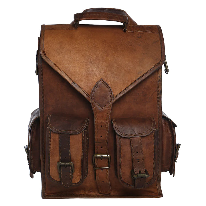 Leather Gym Backpack 16