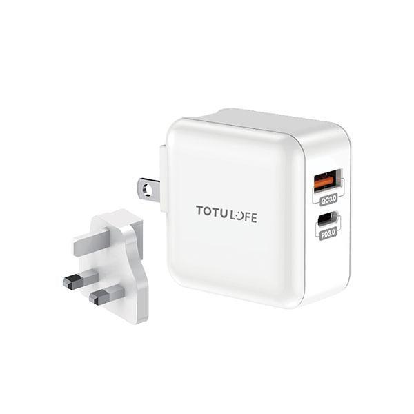 Totu Bright Series Uk Wall Charger Pd 18W -White - Future Store