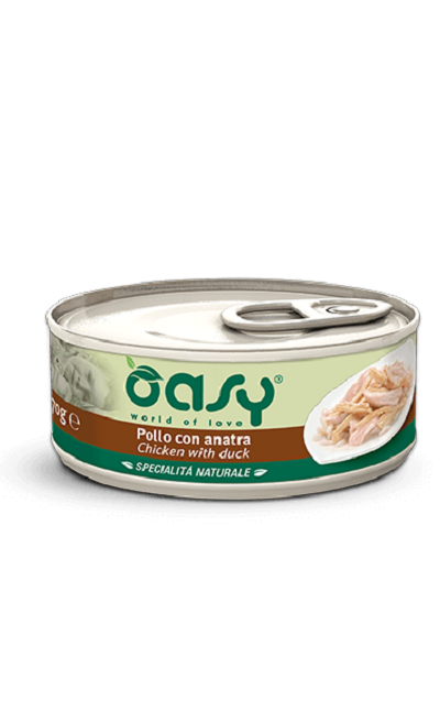 Oasy Chicken with Duck Pet Food for Cats 12 Tins