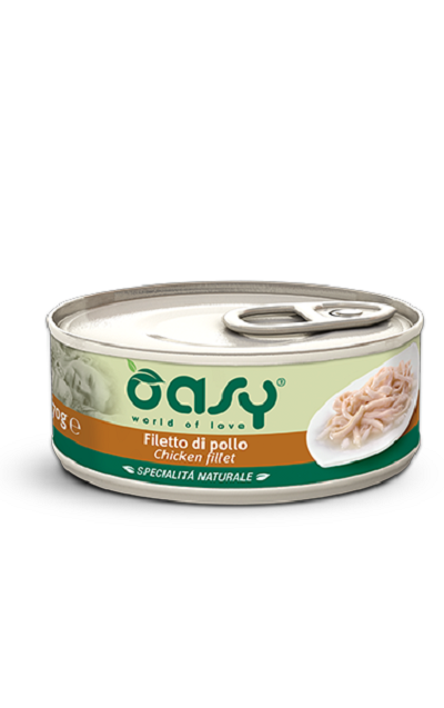 Oasy Chicken Fillet Pet Food for Cats 6 Tins (150 Gram Each)