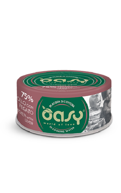 Oasy Chicken with Liver Pet Food for Cats 6 Tins