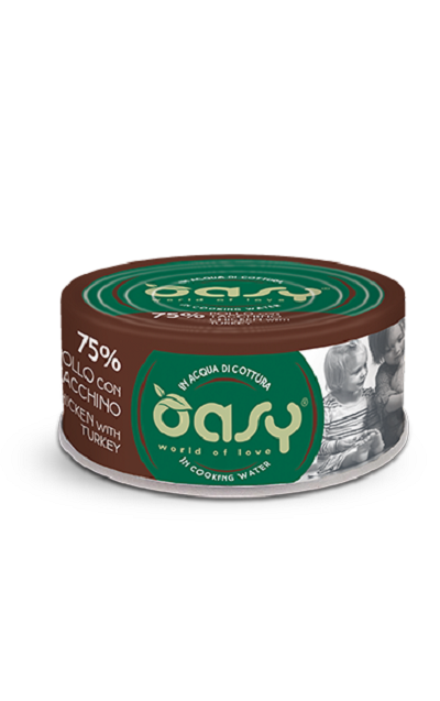 Oasy Chicken with Turkey Pet Food for Cats 6 Tins