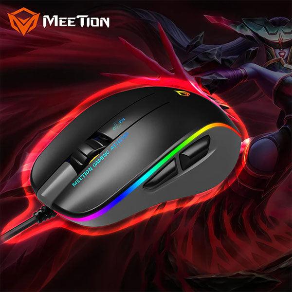 Meetion GM230 RGB Gaming Mouse 12800 DPI Black - Future Store