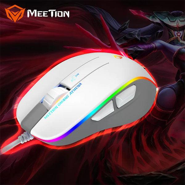 Meetion GM230 RGB Gaming Mouse 12800 DPI White - Future Store