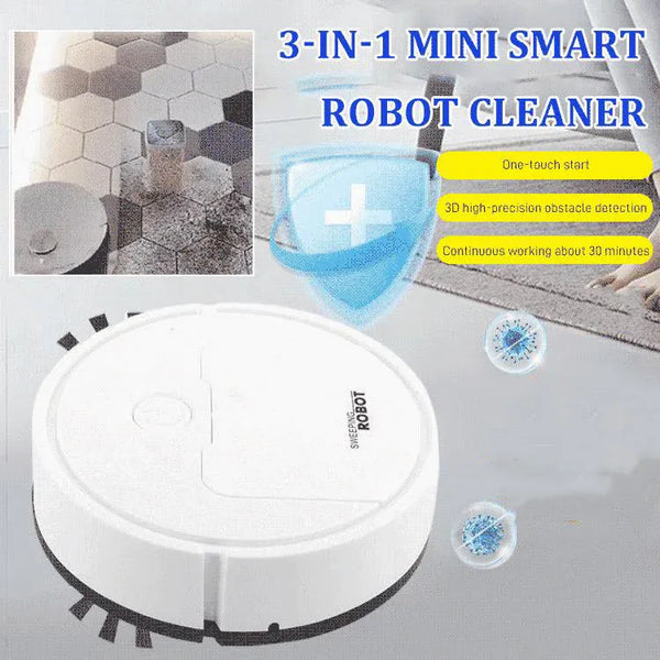 Mini Smart Robot Cleaner Home & Office Floor - 3-in-1