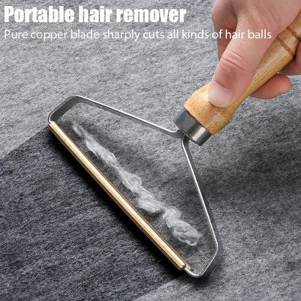 Pet Hair Remover: Portable Manual Scraper for Cat Hair Removal - Sticky Brush Lint Cleaner