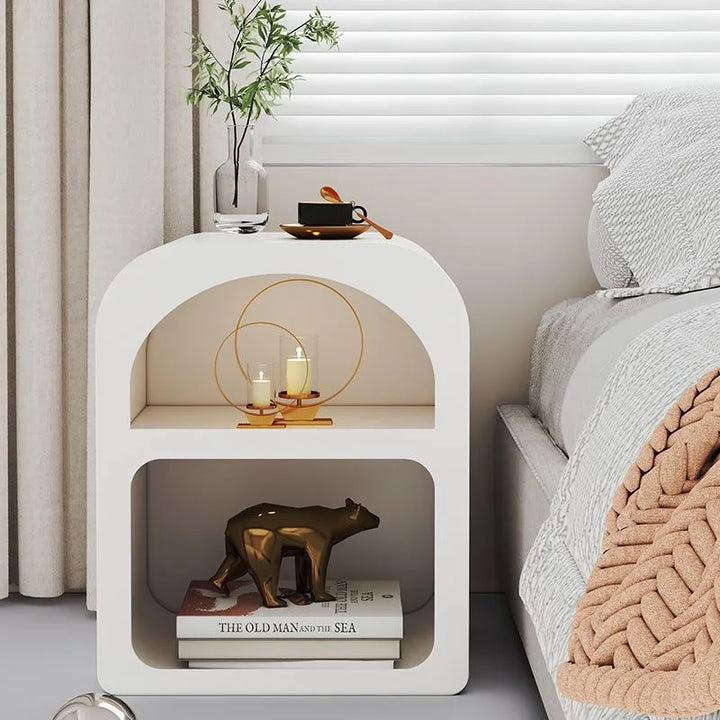Modern White Nordic Bedside Table-AML101500