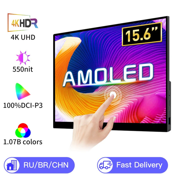 15.6 / 13 Inch 4K OLED Touch Screen Portable Monitor - 7AWY