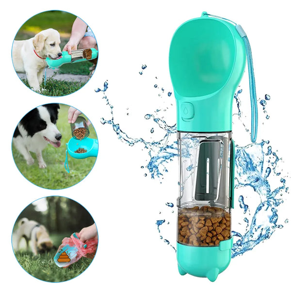 زجاجة مياه محمولة للحيوانات الأليفة للكلاب: مناسبة للسفر مع مجرفة