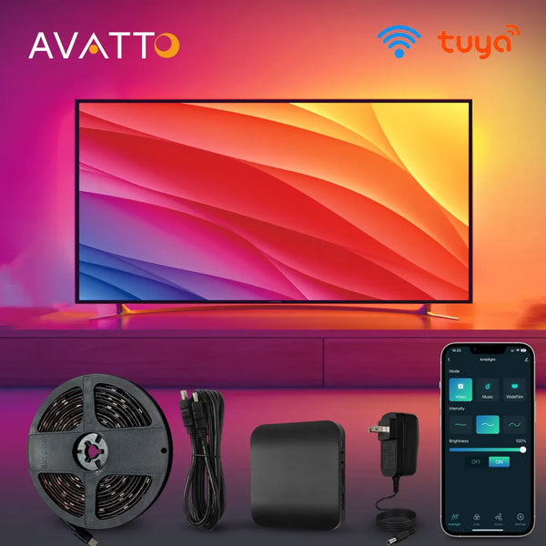 AVATTO Tuya WiFi Smart Ambient TV LED الخلفية لسطح المكتب