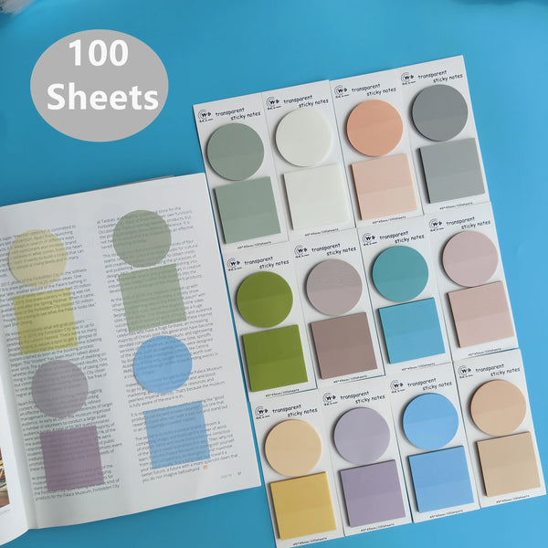 100 Sheets Transparent Sticky Notes - 17SE