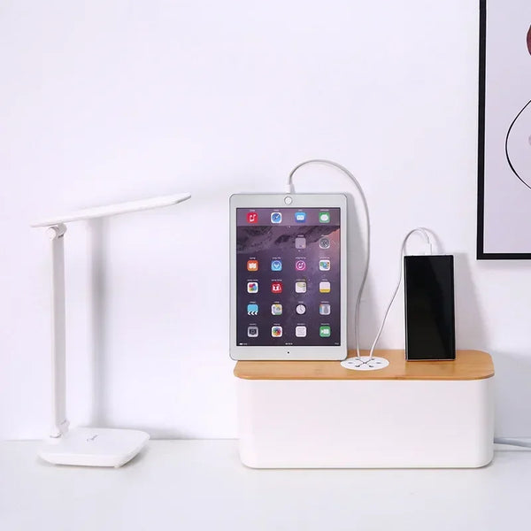 Wooden Cable Storage Box & Organizer - htdia