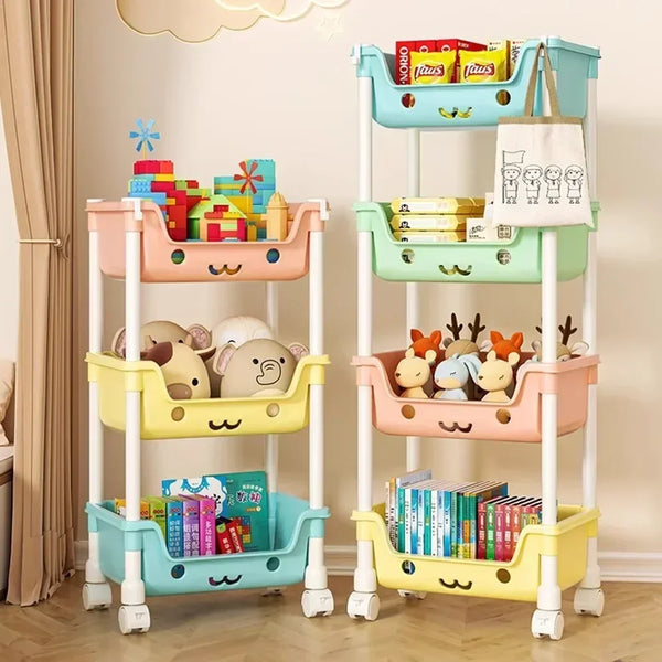 Toy Storage Trolley Bookshelf | Snack Rack - NJU2OG