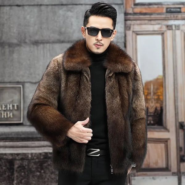 Classic Style Winter Long Thick Warm Fluffy Soft Fur Coat