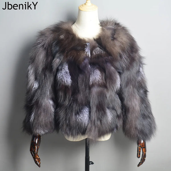 Women Winter Warm Natural Fur Jacket