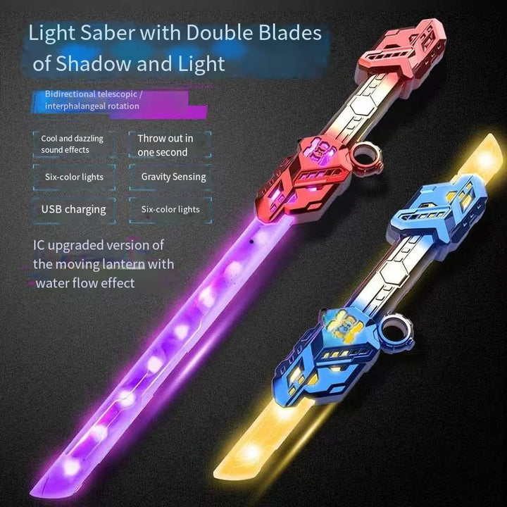 Cool Dual-Head Telescopic Rotating Laser Sword - RZTS213 – SOOOQ