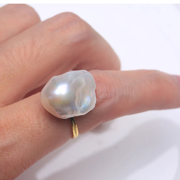 925 Sterling Classic Pearl Ring - V6Q3