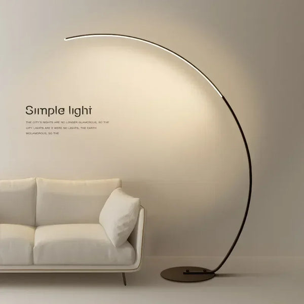 LED Art Floor Lamps: Modern, Dimmable, Remote-Controlled - 4R09