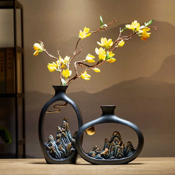 Creativity Japanese Style Feng Shui Wealth Vase Office Living Room Desktop Decoration - EG76