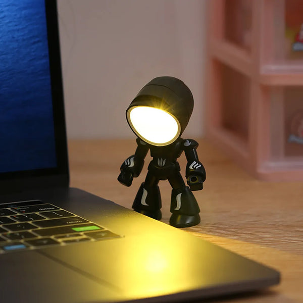 Mini Night Light LED Cartoon Cute Hero Police Desk Lamp Desktop Ornament Bedside Bedroom Table Lights Children Boy Holiday Gifts
