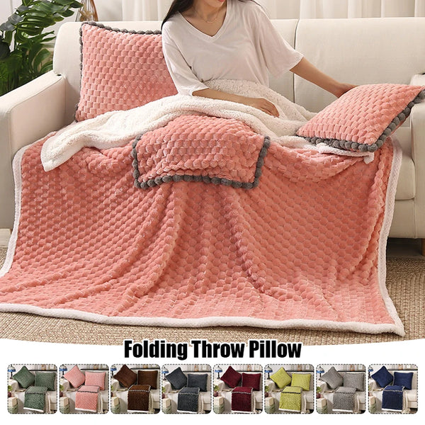 Multipurpose Plush Pillow Blanket - K6XM