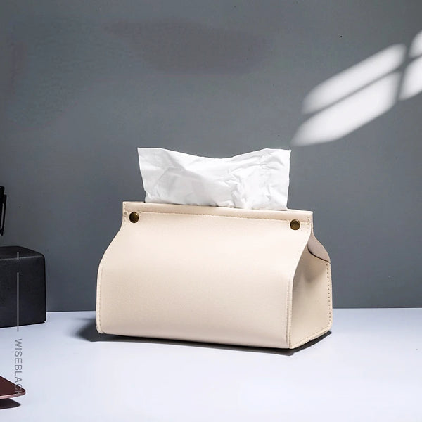 Leather Tissue Holder for Home & Car Storage - hpcw7