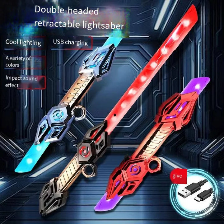 Cool Dual-Head Telescopic Rotating Laser Sword - RZTS213 – SOOOQ