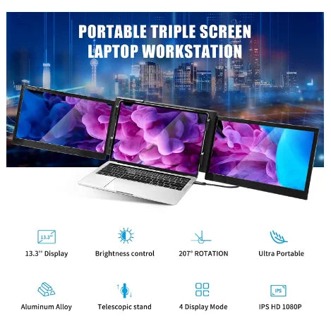 BESTLIFE 11.6INCH Dual Portable Gaming Display: FHD Screen - TJR0RVA