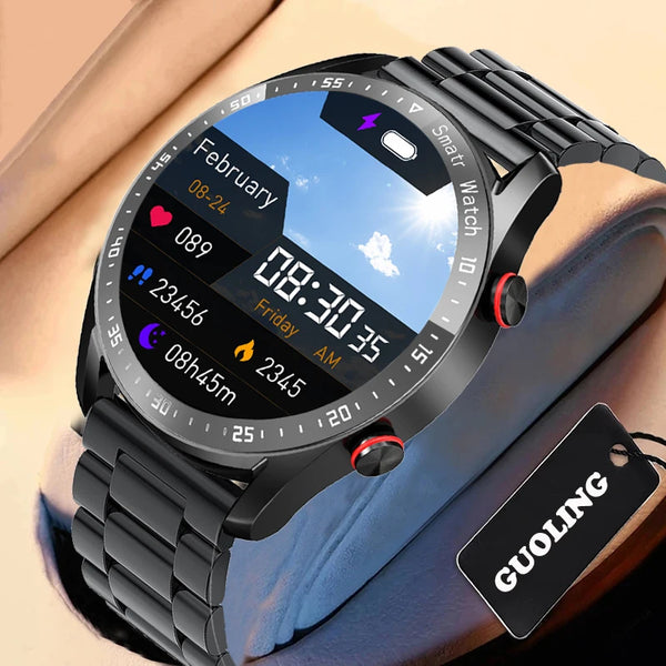 Bluetooth Health Smartwatch for Men – ECG, PPG, Heart Rate, Blood Pressure, Sports, Waterproof-A427