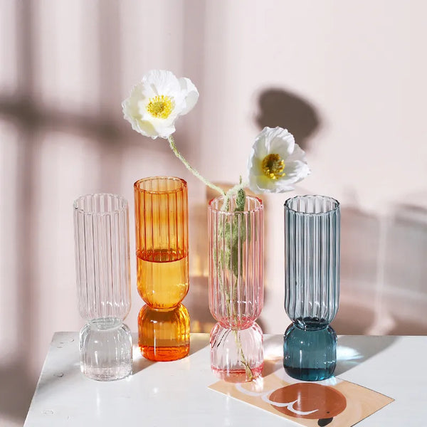 Nordic Glass Vase Colored Transparent - 4JJB