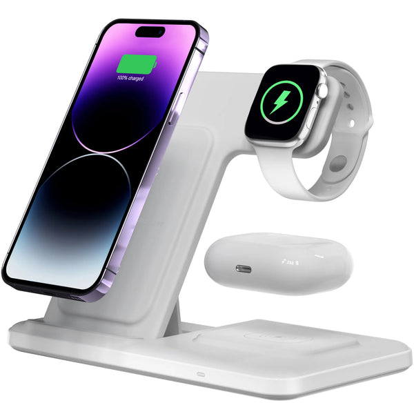 15W Wireless Charging Station 3 in 1 Wireless Charger for iphone/apple watch/apple airpods