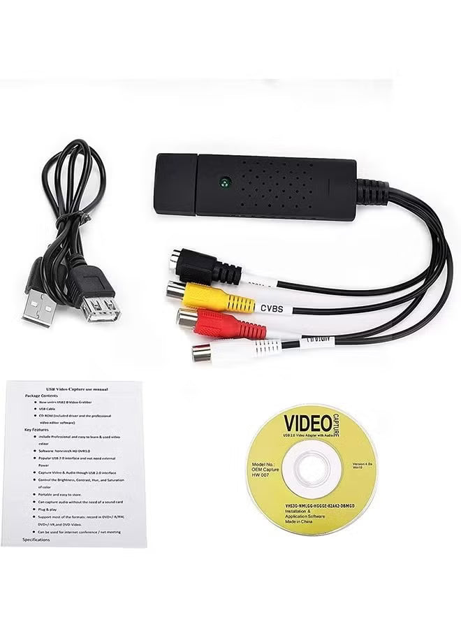 USB Audio Video Converter, VHS to Digital Converter, Video Capture Car ...