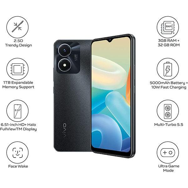 VIVO Y02S 32GB | 3GB Flourite Black - Future Store