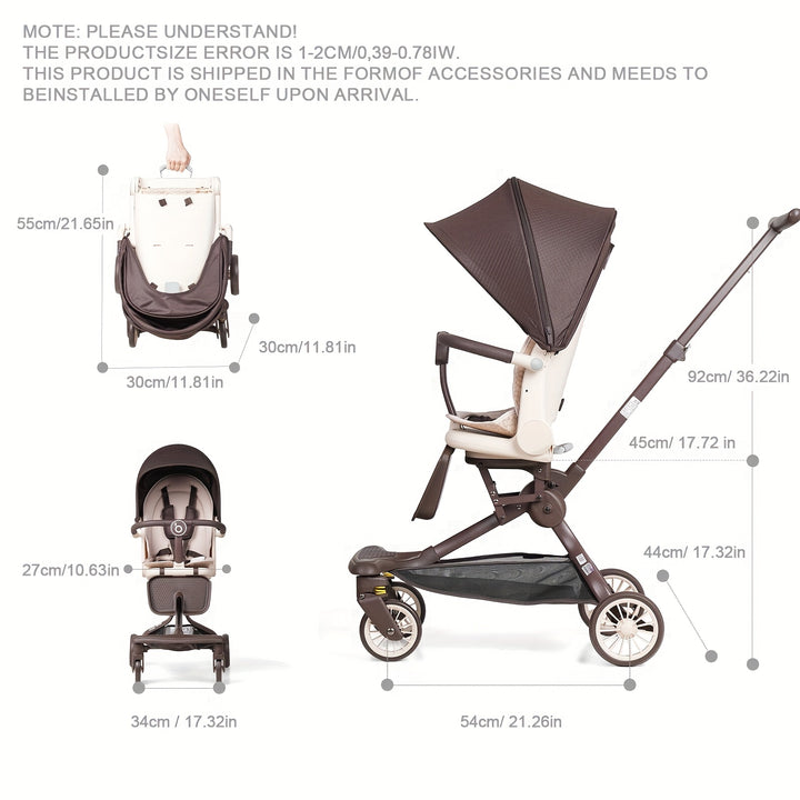 Baobaohao V22 Coffee Stroller-AML101360