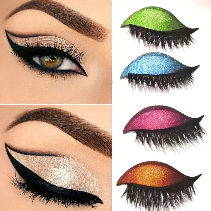 Glitter Eyeliner  Reusable Lashes Set-AML101854