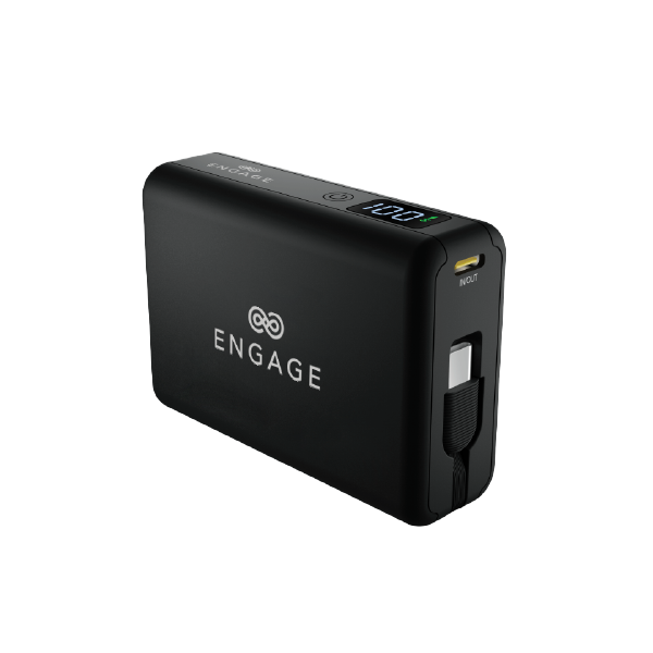 Engage Compact Wireless Magnetic PB 10000 Mah W/USB-C Cable & Led Display PD 45W