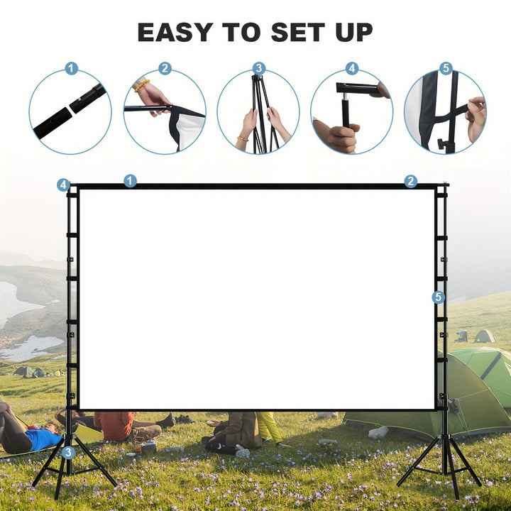 Portable 100120 4K Projector Screen with Stand NJ7555