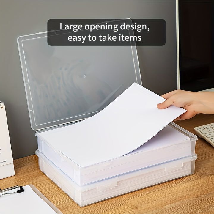 Paper Box File Storage 1pc Desktop File Storage Box, A4 Paper Document Storage Box, Stationer ...