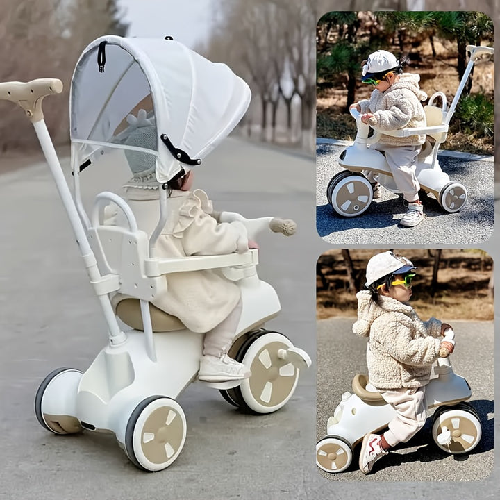 Deluxe Toddler Tricycle with Canopy  Push Handle NJ7626