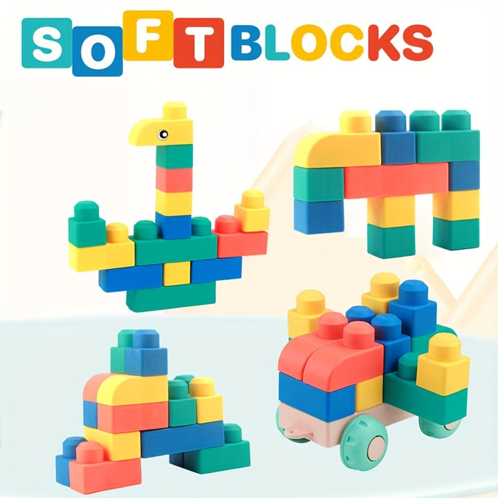 Colorful Toddler Building Blocks Animal  Shape Recognition Toy NJ7693