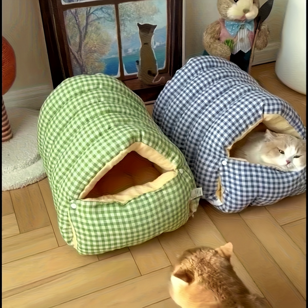 Cat Bed Fuzzy Warm Enclosed Nest-AML0008