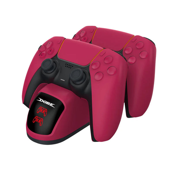 DOBE PS5 Charging dock Stardust red for PlayStation 5 Controller