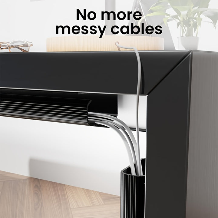 2-Pack PVC Cable Management Raceway for Under Desk Cord Organization ...