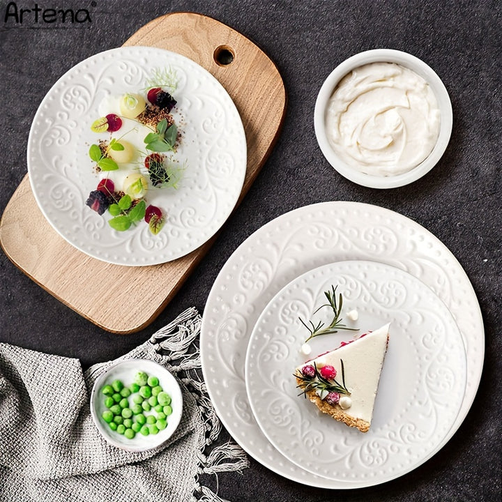 Artena Ceramic Dinner Plates 273cm White Plates UJGM – SOOOQ