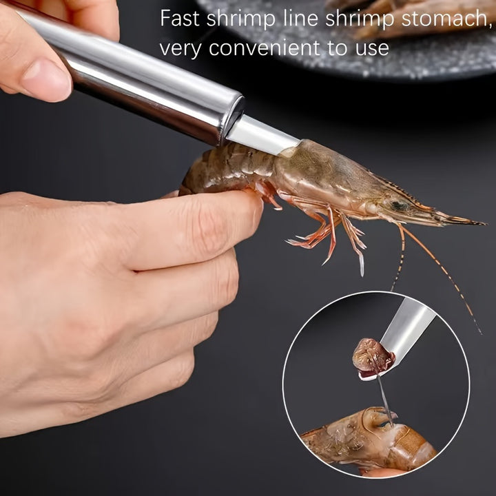 1pc Stainless Steel Shrimp Deveiner Tool, Shrimp Meat Cleaner Peeler ...